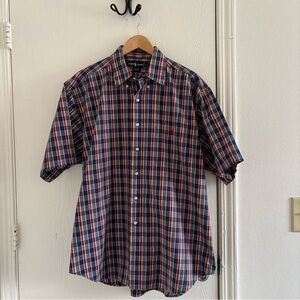 Ralph Lauren Men’s BLAIRE Plaid Shirt Size XL | Short Sleeve | 100% Cotton